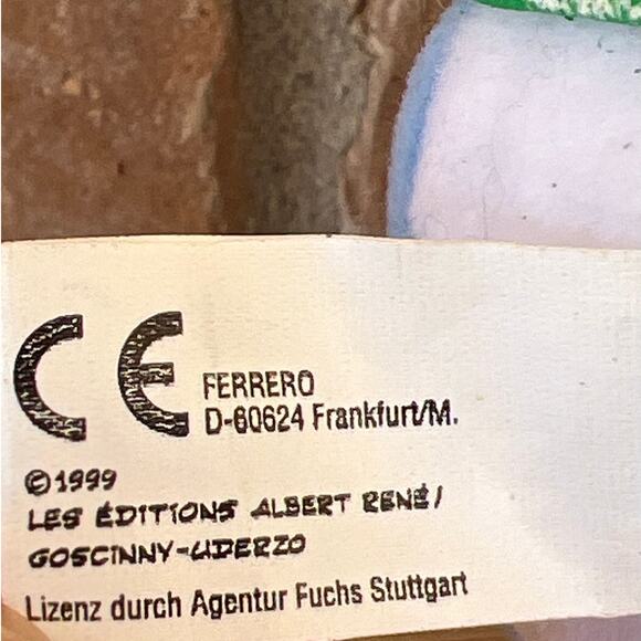 Vintage 1999 Asterix Comic Book Obelix Plush Stuffed Toy Made in Germany - Picture 5 of 8